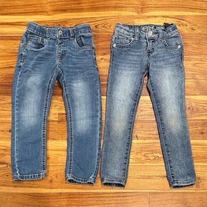 2 Pairs Cat & Jack Stretch Skinny Jeans Size 4T